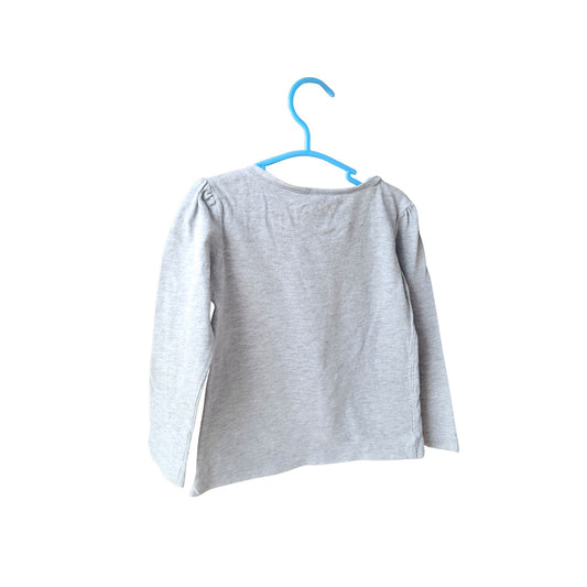 T-shirt manche longue PALOMINO gris – 92 cm – Girls fun