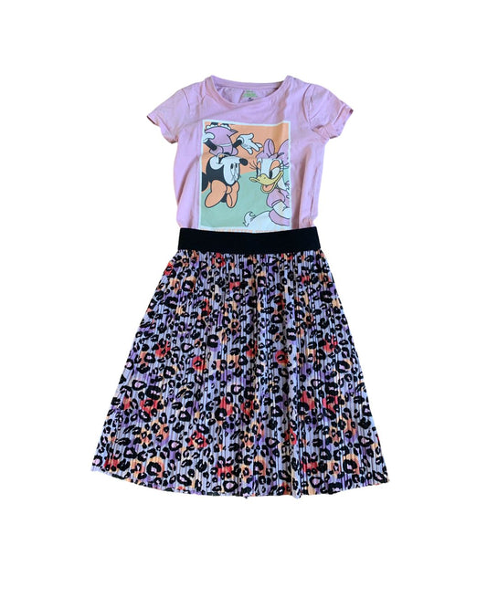 Jupe fille multicolore – 5–6 ans – imprimé léopard coloré