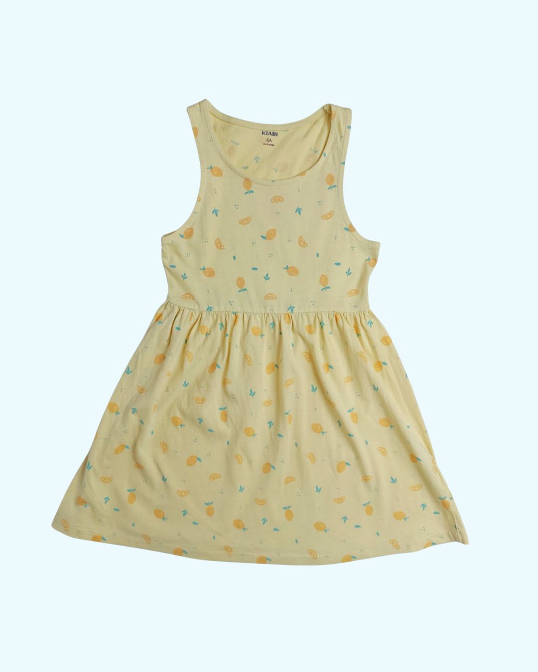 Robe fille KIABI jaune – 6 ans – imprimé fruits