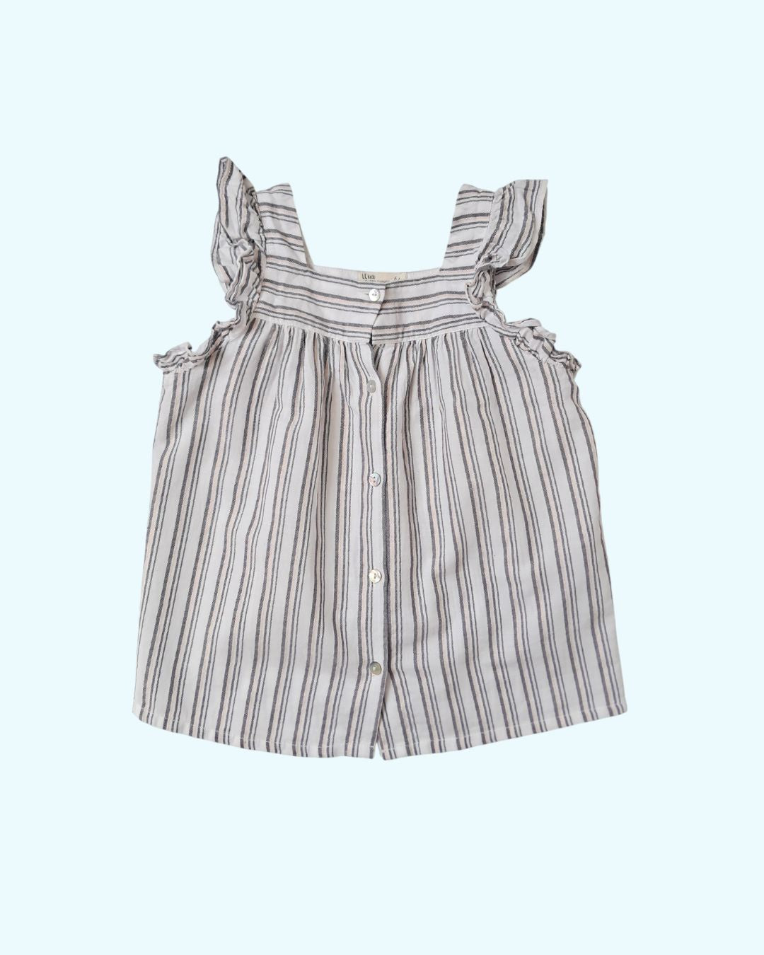 Débardeur fille rayée – 6 ans –  boutonné