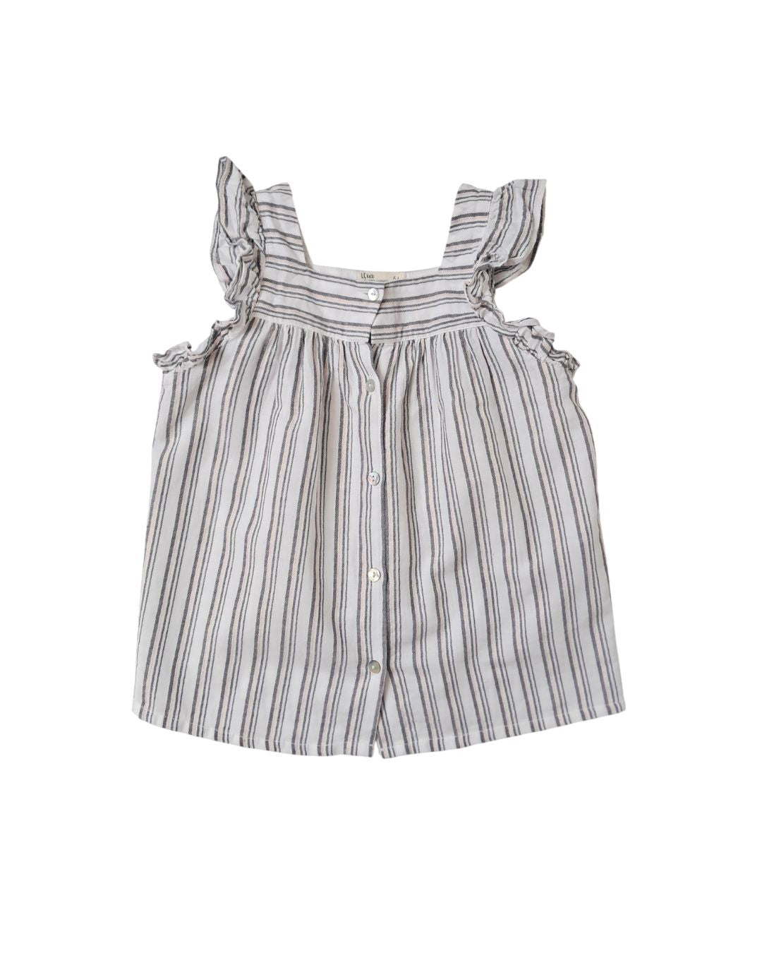 Débardeur fille rayée – 6 ans –  boutonné