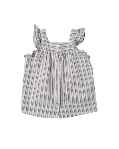 Débardeur fille rayée – 6 ans –  boutonné