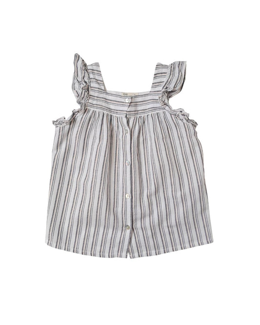 Débardeur fille rayée – 6 ans –  boutonné