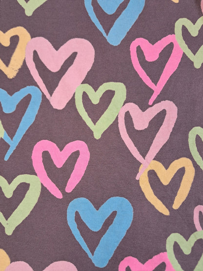 T-shirt fille PRIMARK - 4/5 ans – cœurs colorés