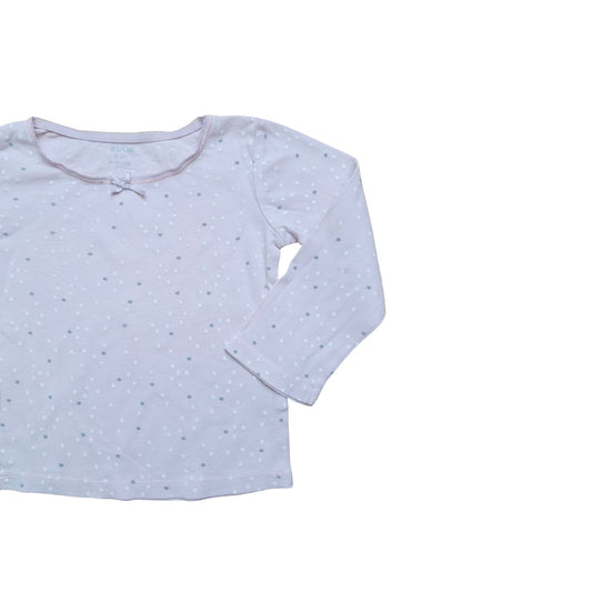 T-shirt manche longue KIABI rose clair – 2/3 ans – Imprimé étoile