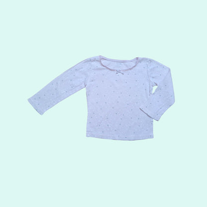 T-shirt manche longue KIABI rose clair – 2/3 ans – Imprimé étoile