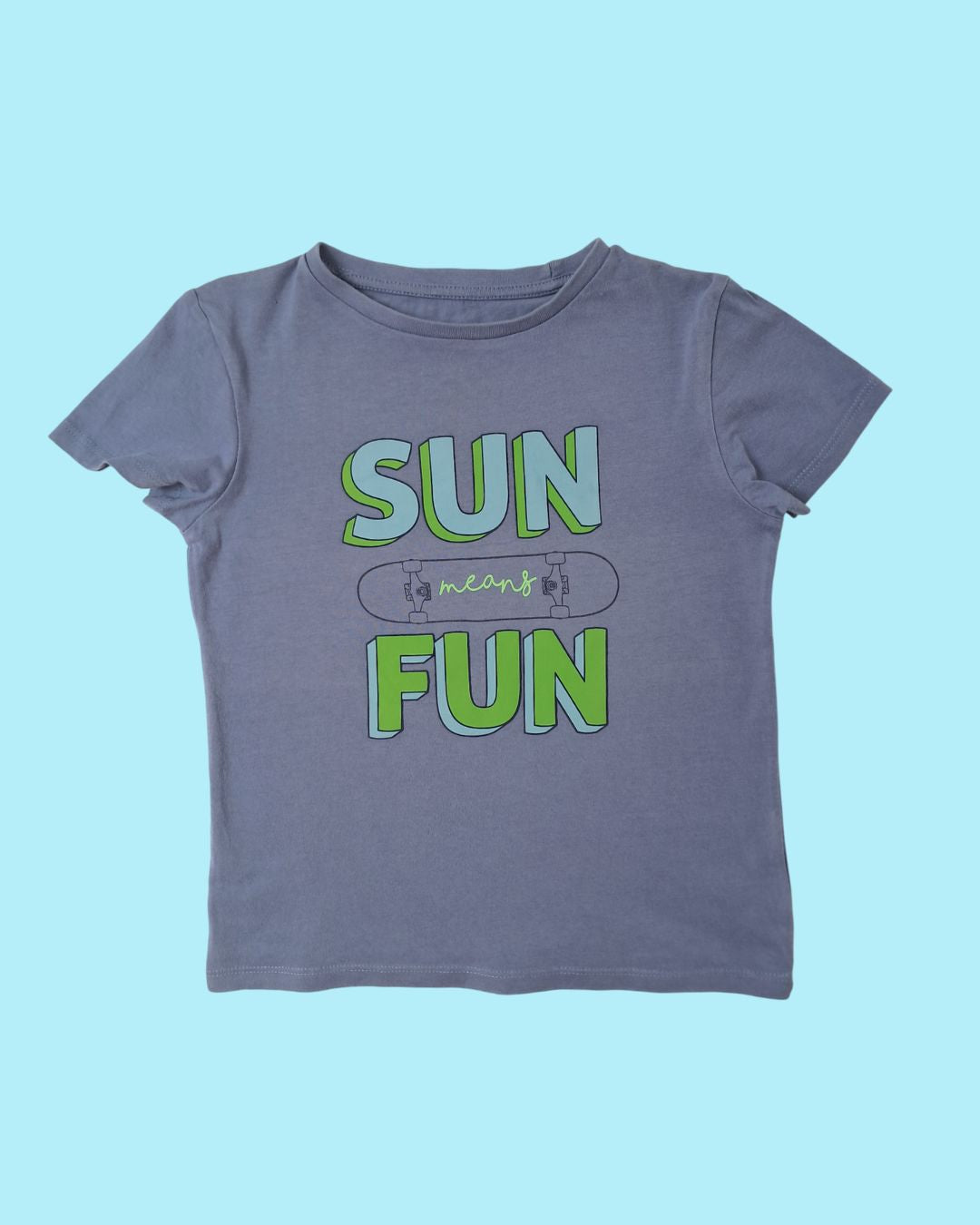 T-shirt garçon bleu - 4/5 ans - sun fun