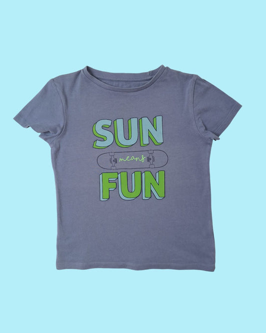 T-shirt garçon bleu - 4/5 ans - sun fun