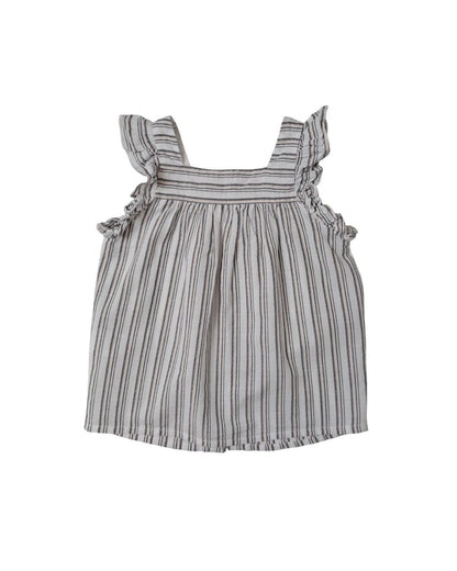 Débardeur fille rayée – 6 ans –  boutonné