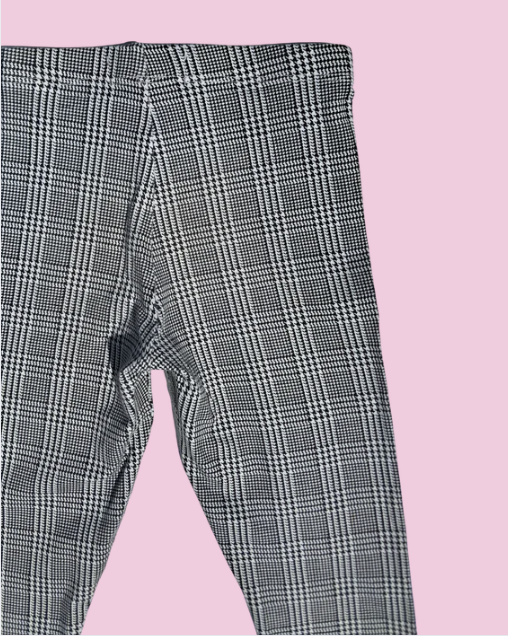 Legging fille LA HALLE noir et blanc – 4 ans – motif carreaux