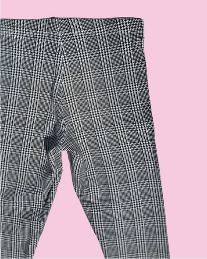 Legging fille LA HALLE noir et blanc – 4 ans – motif carreaux