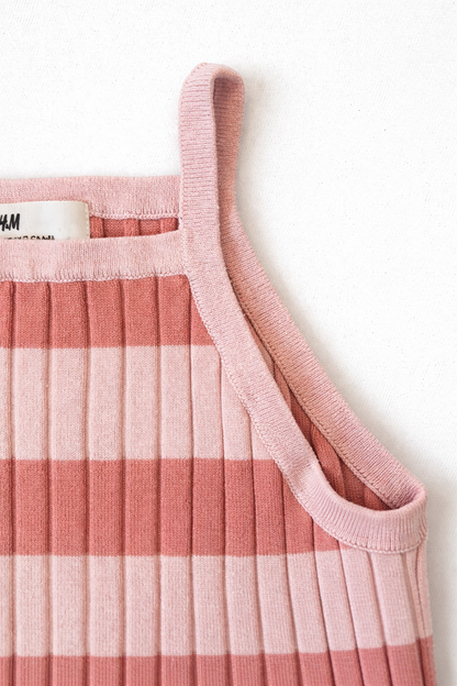 Ensemble fille débardeur + short H&M rose – 7/8 ans