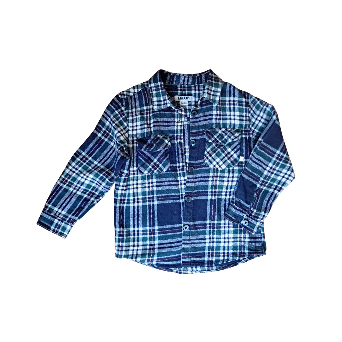 Chemise  CREEKS  bleu – 5 ans – à rayures