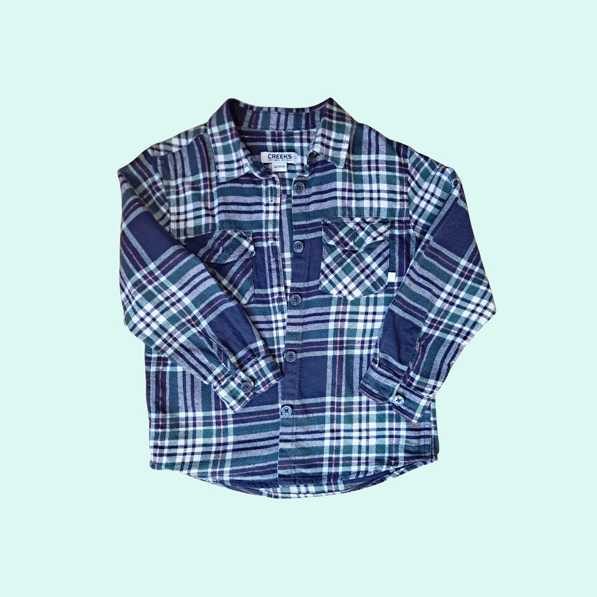 Chemise  CREEKS  bleu – 5 ans – à rayures