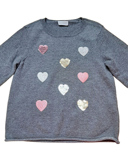 Pull ORCHESTRA gris – 4 ans – Coeur strass