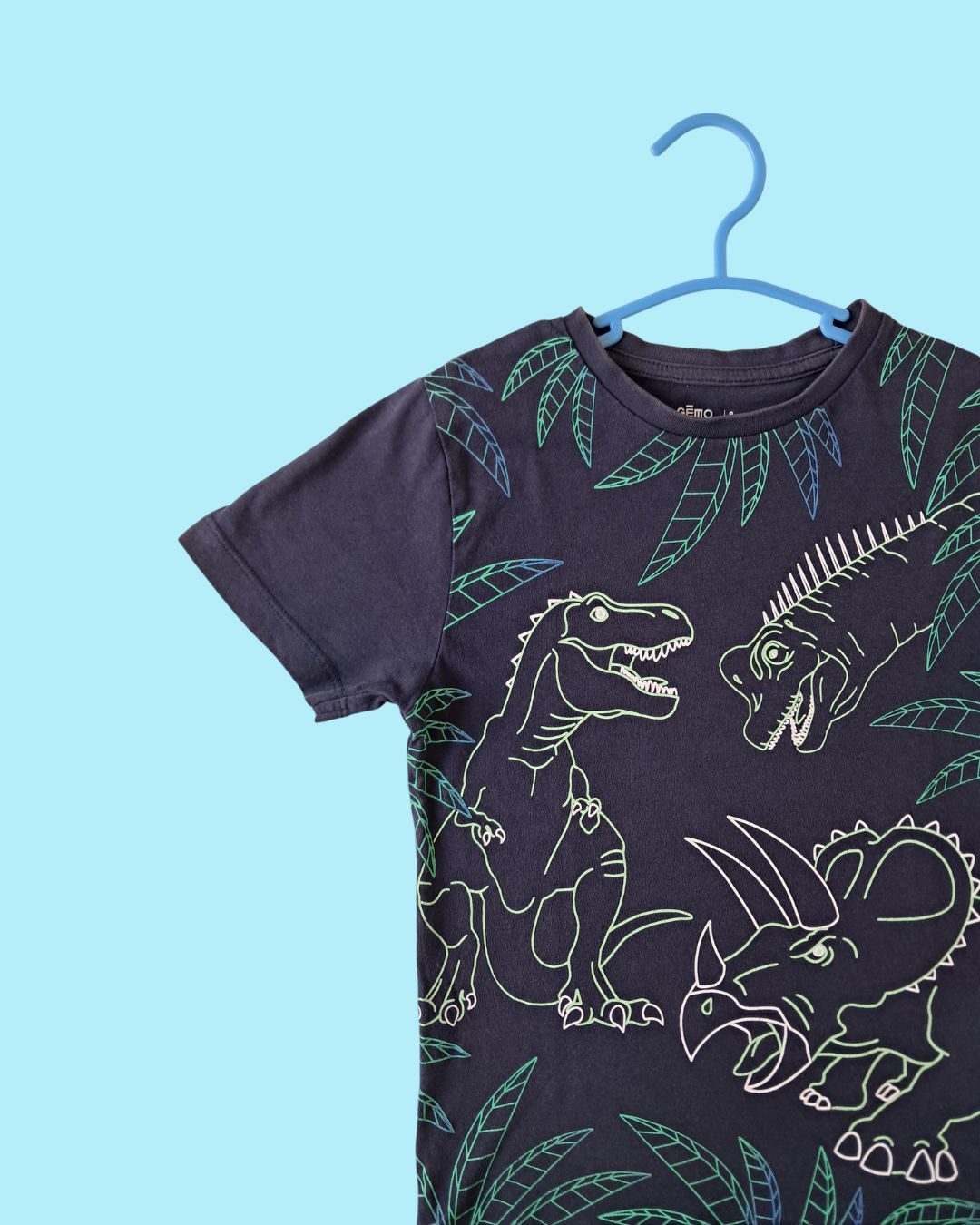 T-shirt garçon GÉMO bleu marine – 8 ans – dinosaures