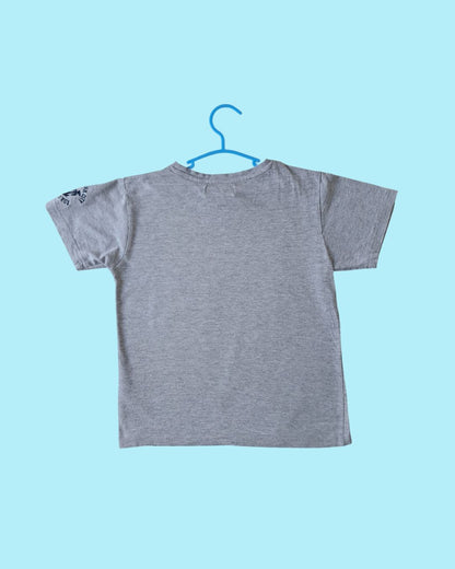 Tee-shirt garçon  gris– 8 ans – imprimé drapeau