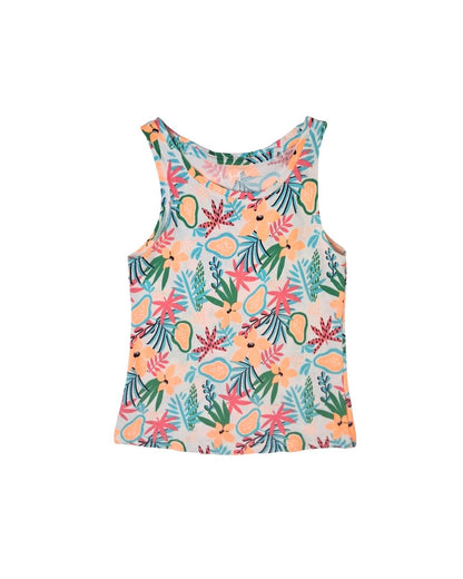 Débardeur fille LA HALLE  multicolore – 5 ans – imprimé nature