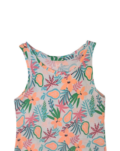 Débardeur fille LA HALLE  multicolore – 5 ans – imprimé nature