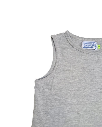 Débardeur garçon LA FABRIQUE DES GARÇONS gris– 4 ans – uni