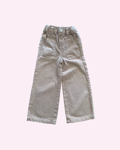 Pantalon fille beige - 4 ans