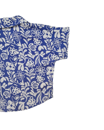 Ensemble fille LA HALLE bleu – 4 ans – imprimé fleuri