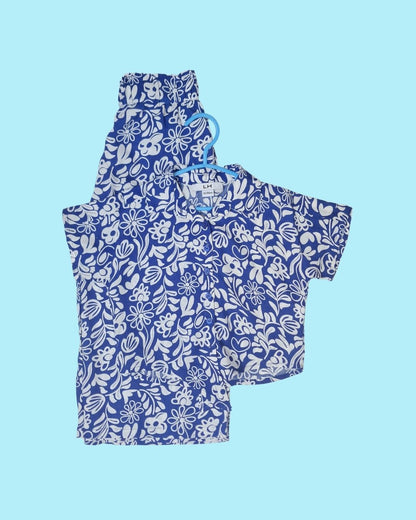 Ensemble fille LA HALLE bleu – 4 ans – imprimé fleuri