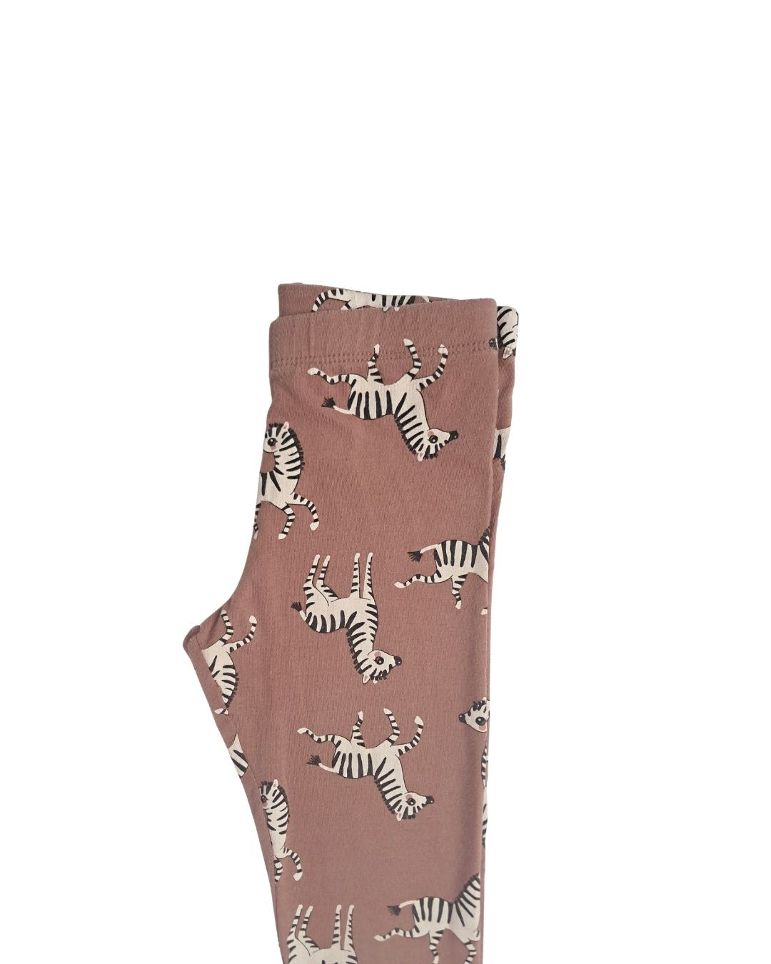 Legging fille marron – 6 ans – imprimé zèbres