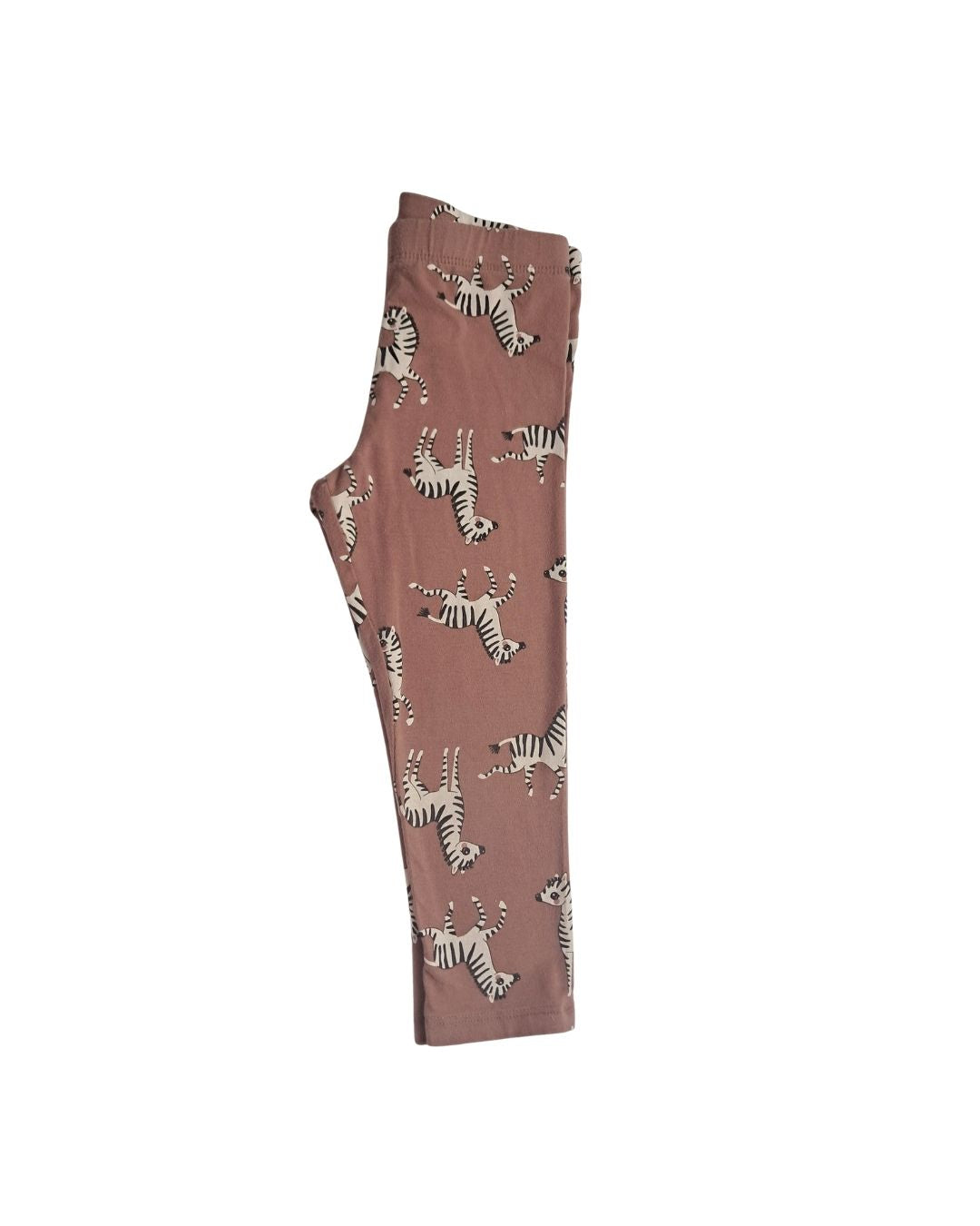 Legging fille marron – 6 ans – imprimé zèbres