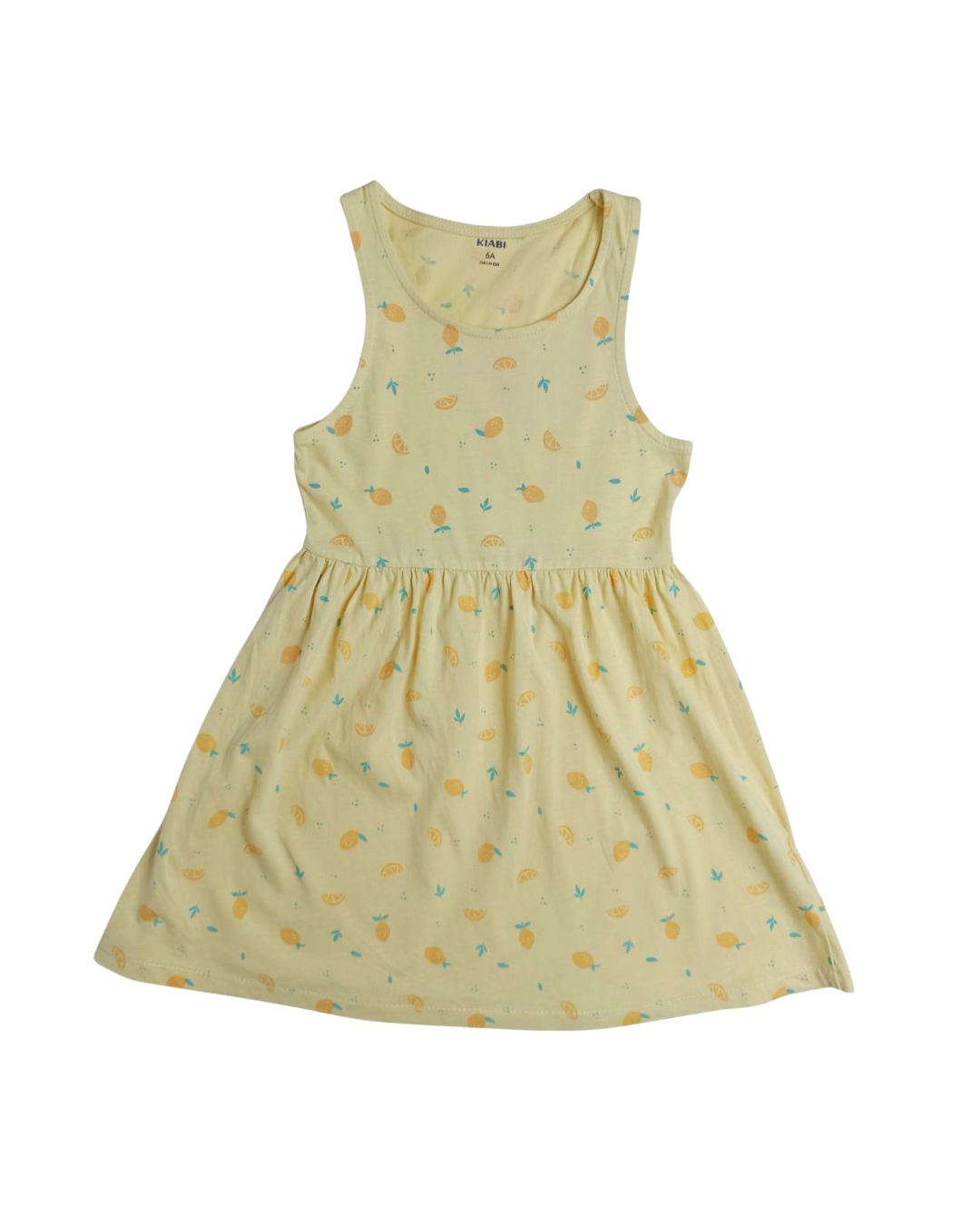 Robe fille KIABI jaune – 6 ans – imprimé fruits