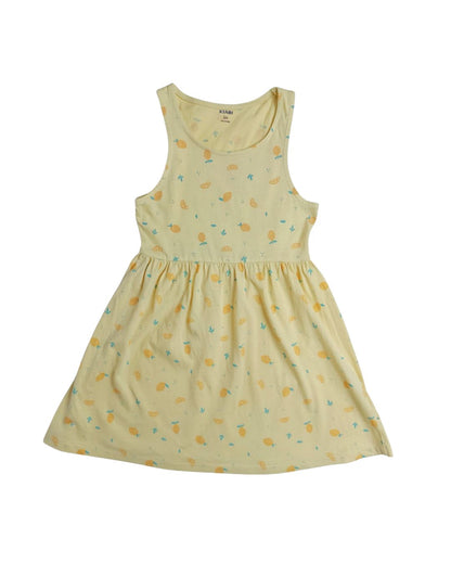 Robe fille KIABI jaune – 6 ans – imprimé fruits