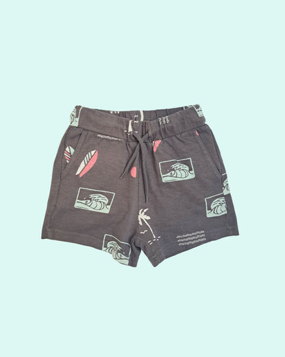 Short garçon KIABI marron – 4 ans – imprimé surf