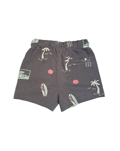 Short garçon KIABI marron – 4 ans – imprimé surf