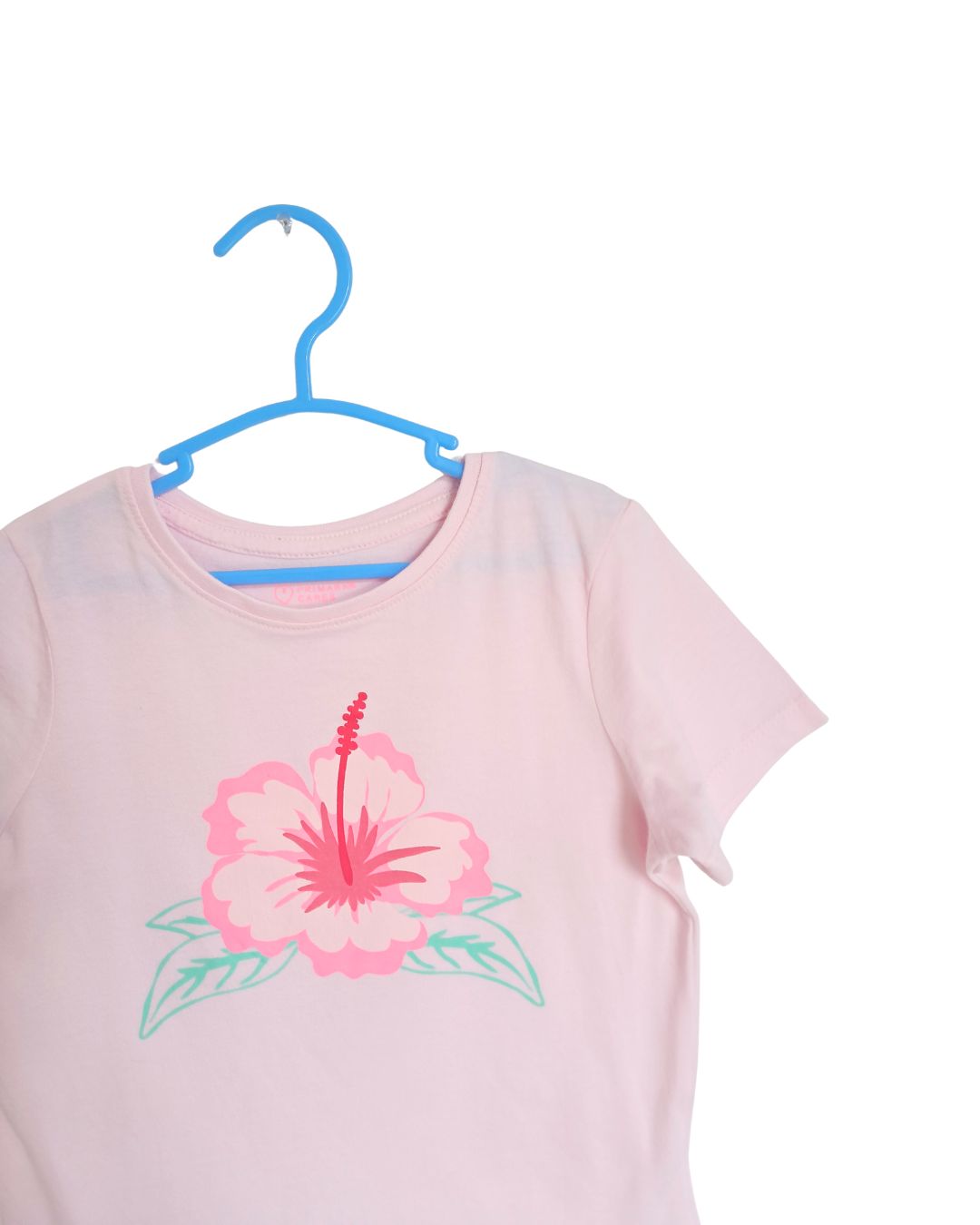 T-shirt fille rose – 4/5 ans – imprimé fleur