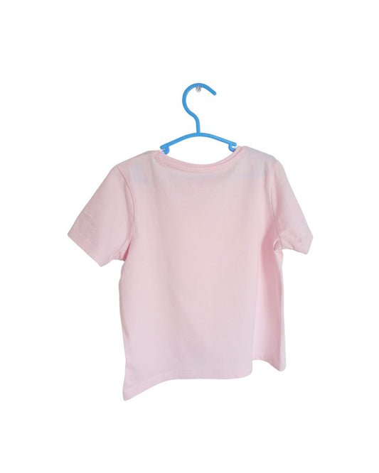 T-shirt fille rose – 4/5 ans – imprimé fleur