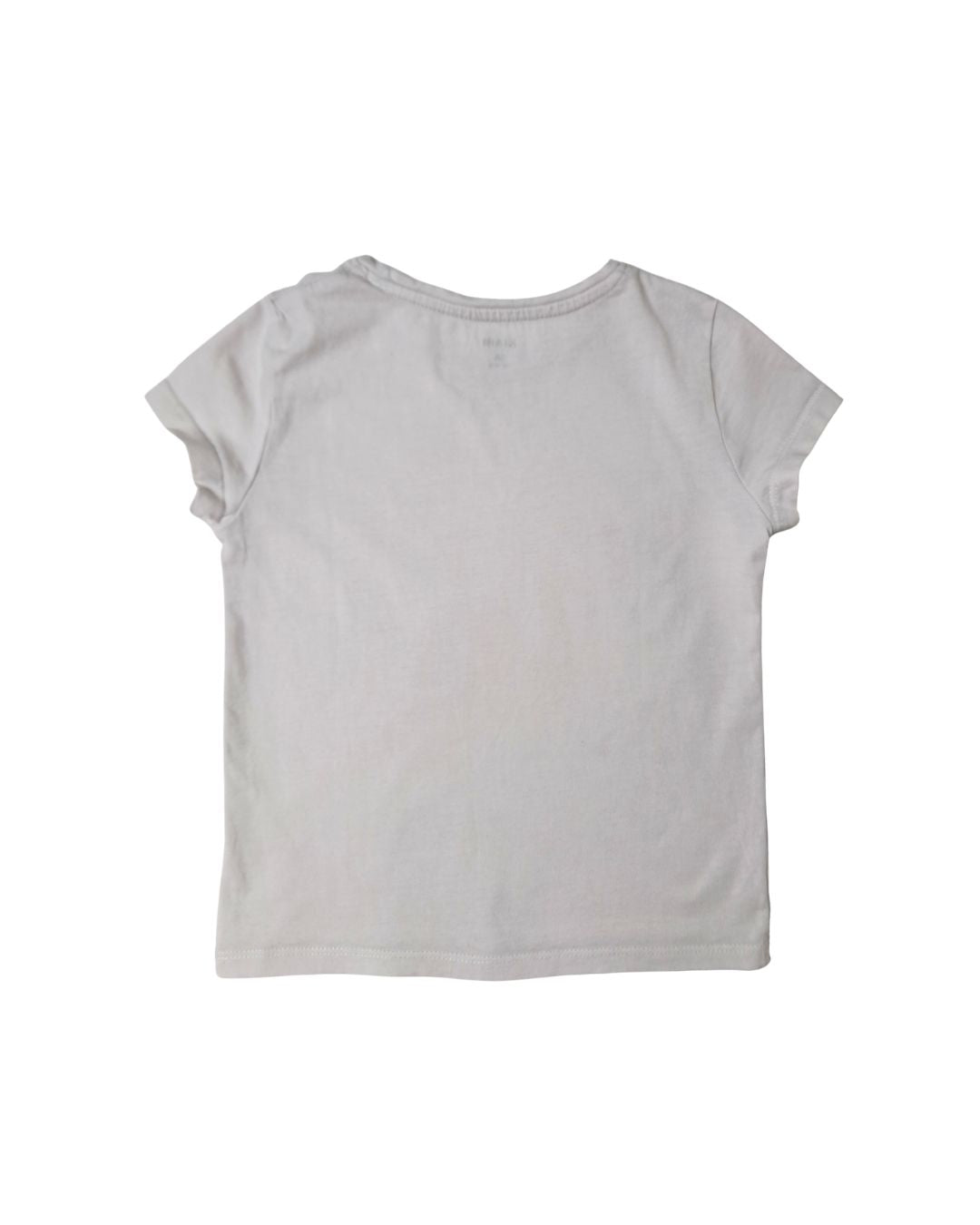 T-shirt fille blanc – 6 ans – imprimé plage