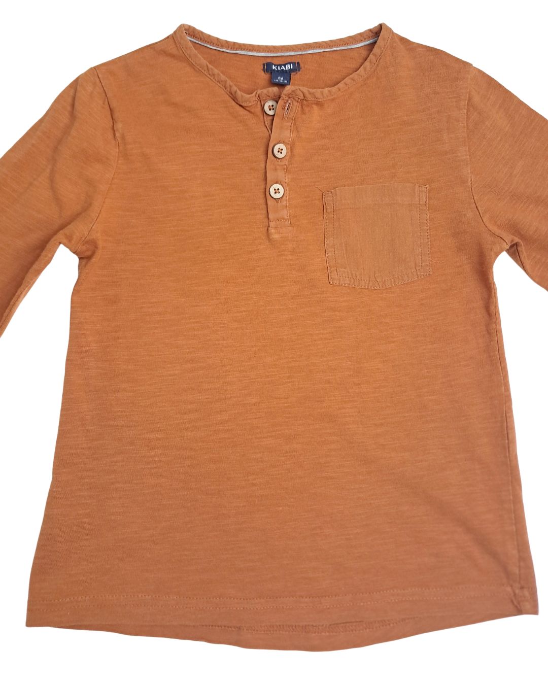 T-shirt manche longue  garçon KIABI jaune or – 8 ans